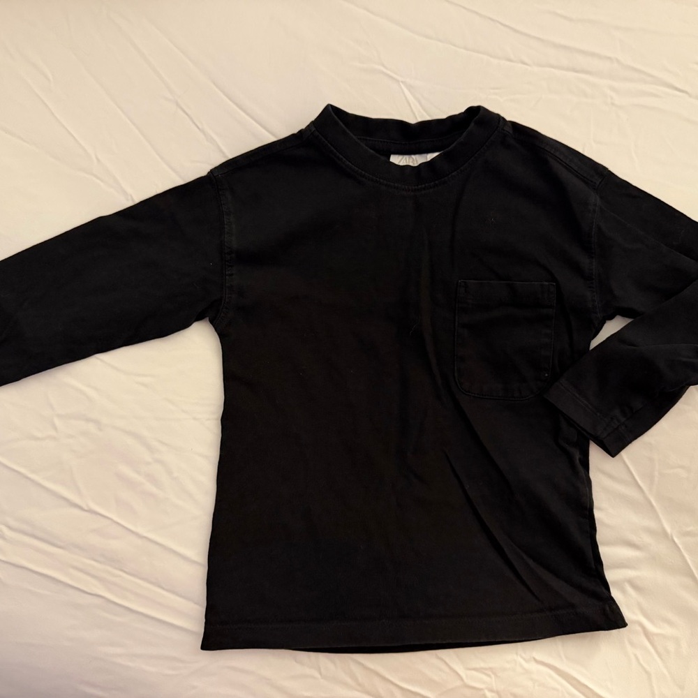 Zara Kids Black Long Sleeve Tee